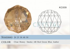 facets crystal ball with center hole-(KC009)