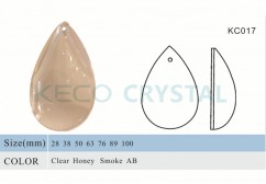 half shape asfour crystal drop-(KC017) 