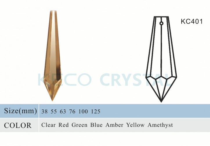 crystal drop parts for chandeliers-(KC401)