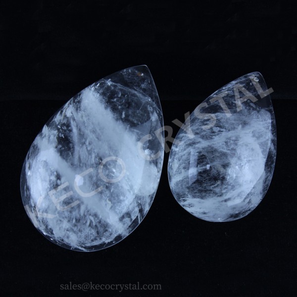Rock Crystal half pear drop