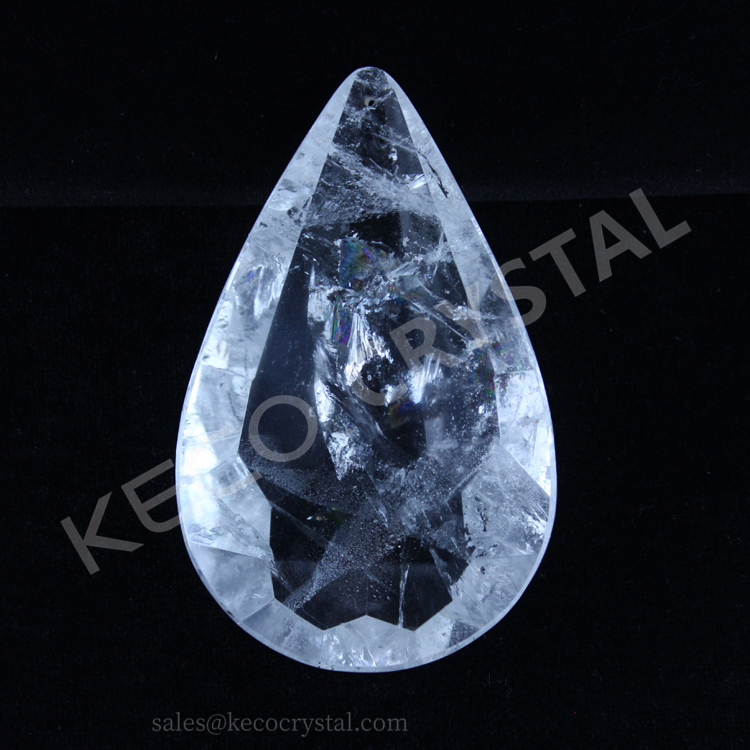 Rock Crystal half pear drop
