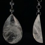 Rock Crystal half pear drop