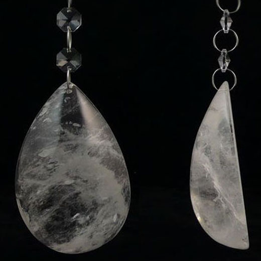 Rock Crystal half pear drop